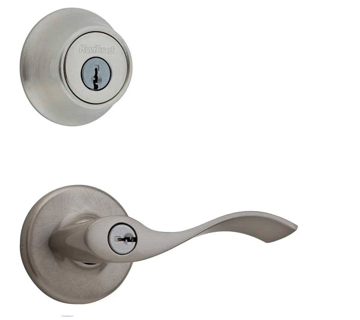 Kwikset 96900-353 Balboa Entry Lever And Single Cylinder Deadbolt