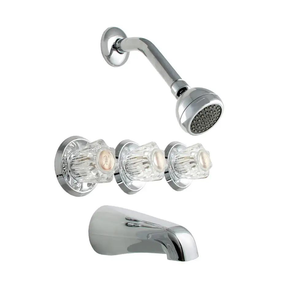 LDR 013 8500CP Three Handle Tub & Shower Set