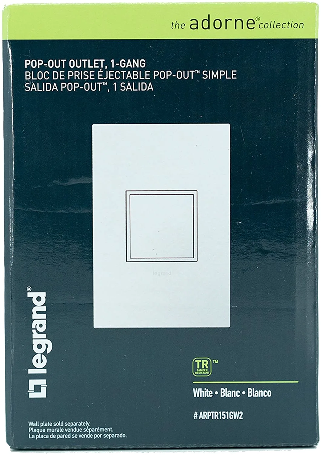 Legrand ARPTR151GW2 Adorne Triplex Pop-Out Outlet