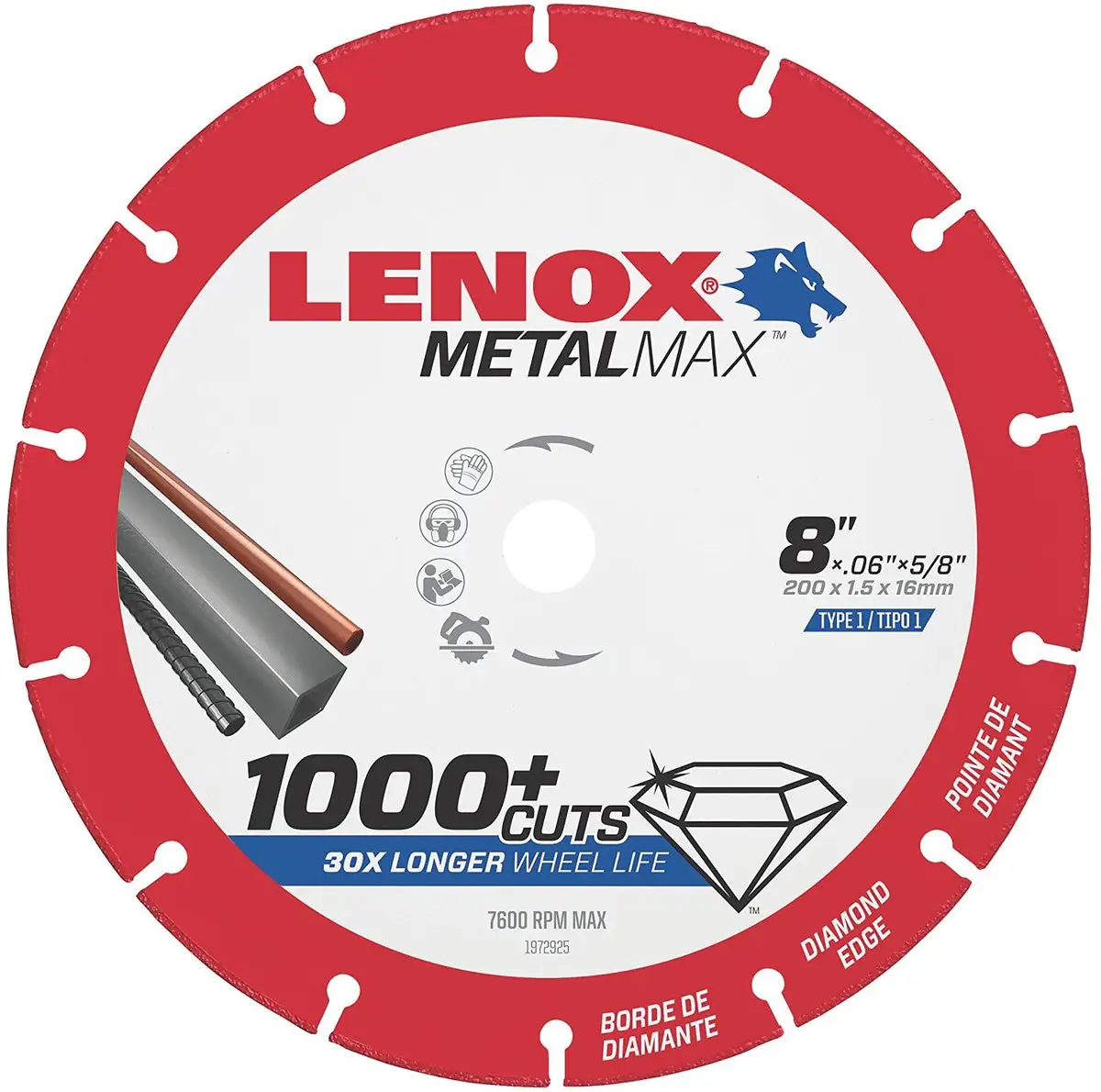 Lenox 1972925 Metalmax Diamond Edge Cutoff Wheel