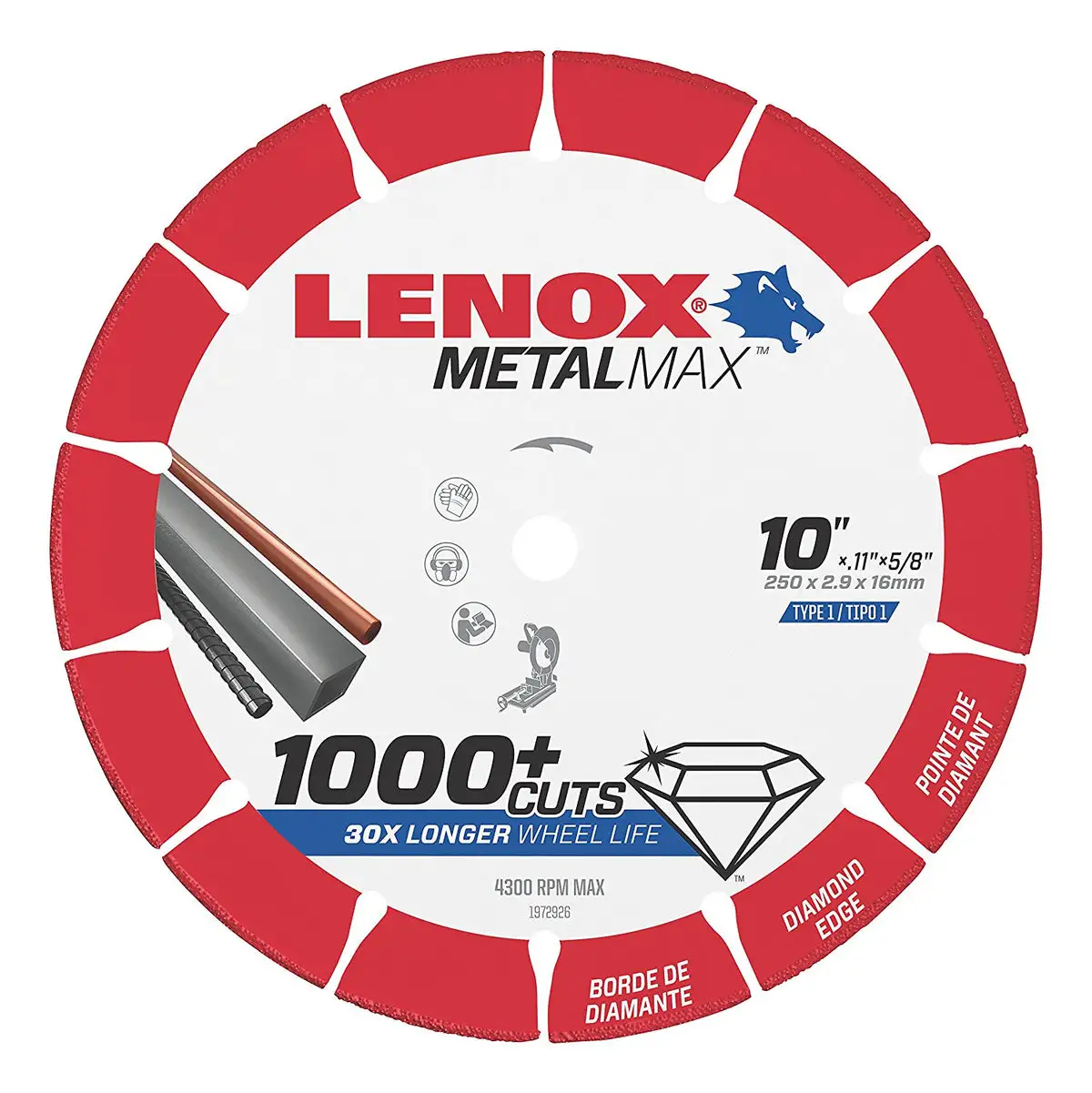 Lenox 1972926 Metalmax Diamond Edge Cutoff Wheel