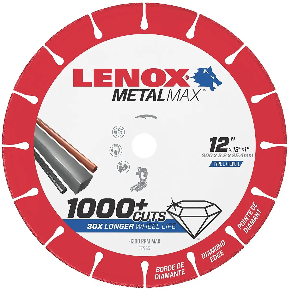 Lenox 1972927 Metalmax Diamond Edge Cutoff Wheel