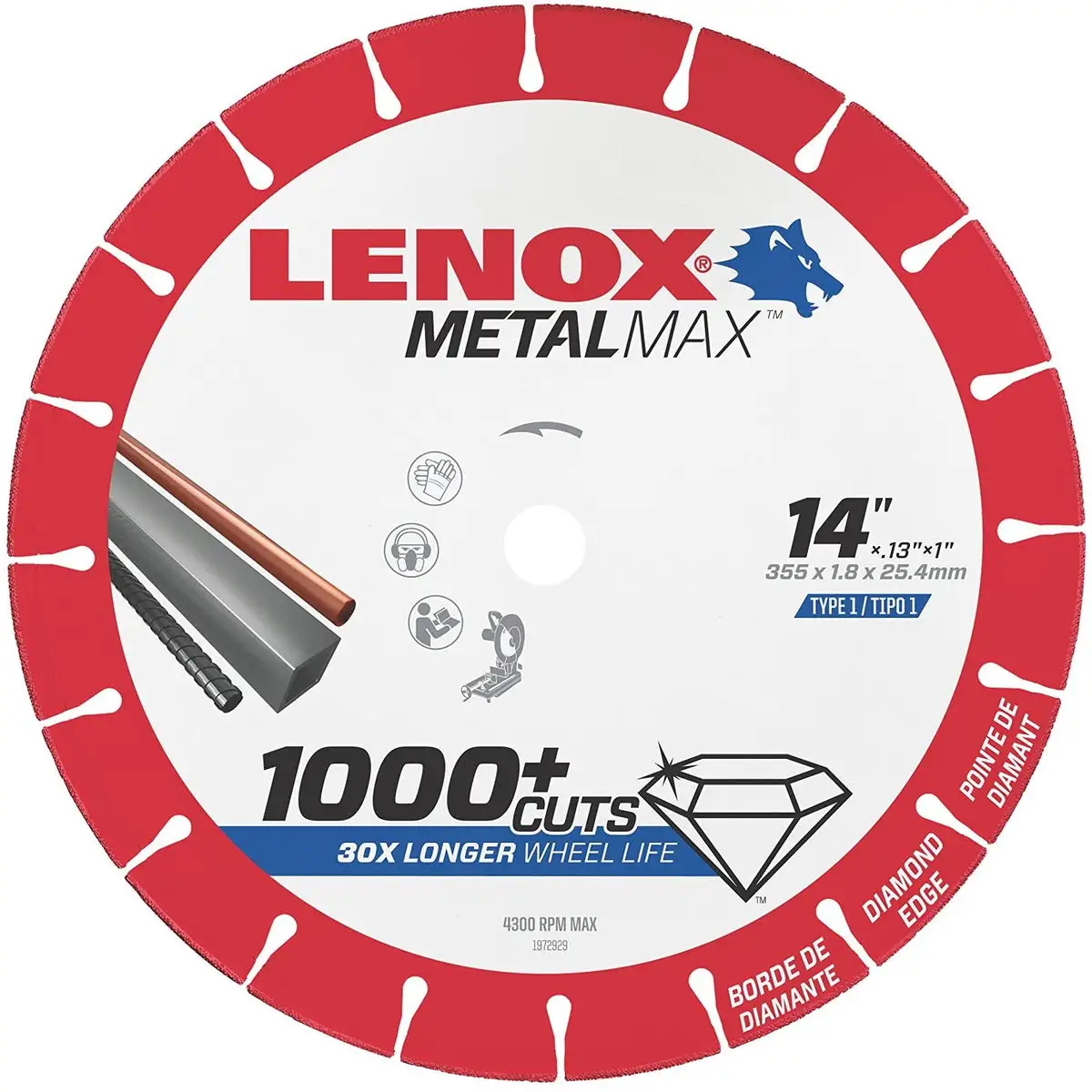 Lenox 1972929 Metalmax Diamond Edge Cutoff Wheel