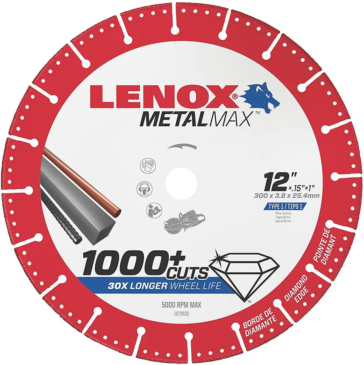 Lenox 1972930 Metalmax Diamond Edge Cutoff Wheel