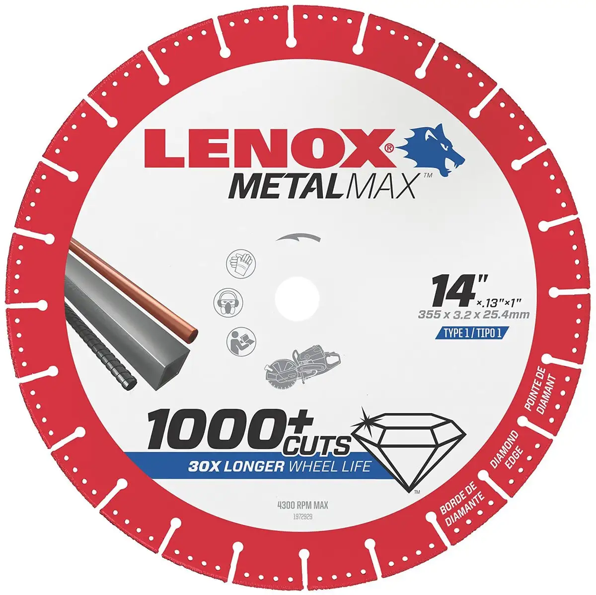 Lenox 1972932 Metalmax Diamond Edge Cutoff Wheel