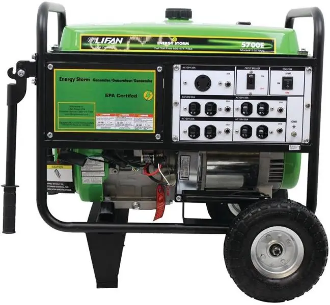 Lifan ES5700E Energy Storm Gas Powered Portable Generator