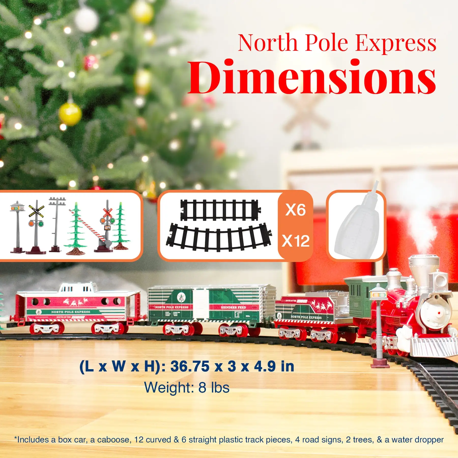 Lionel Trains North Pole Express Holiday Train 29 Pc w/Smoke Effect(For ...