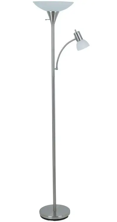 Living Accents 17539-005 Torchiere With Reading Floor Lamp