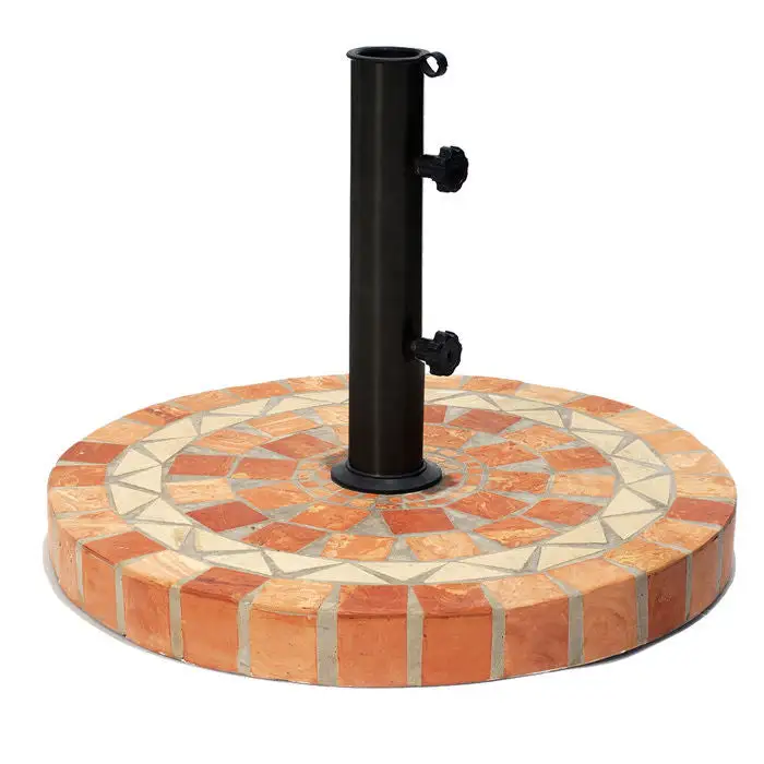 Living Accents 46970TC Natural Stone Mosaic Umbrella Base