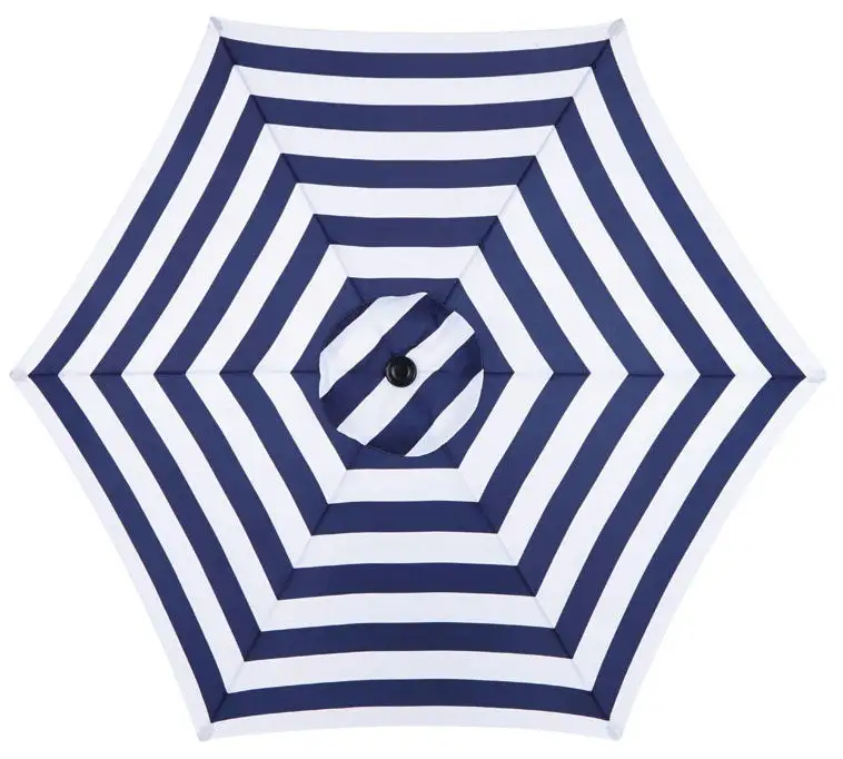 Living Accents UM90BKOBD18/WT Market Patio Umbrella