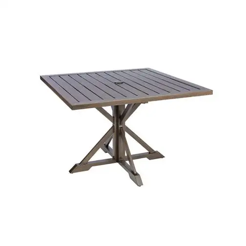 Living Accents WDAC-0242T Aluminum Dining Table With Pedestal Base