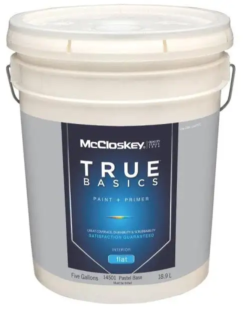 McCloskey 14501 True Basics Interior Latex Flat Paint