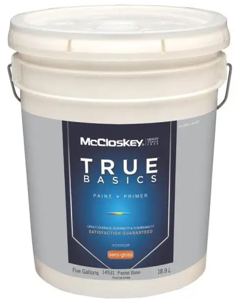 McCloskey 14531 True Basics Interior Latex Semi-Gloss Paint