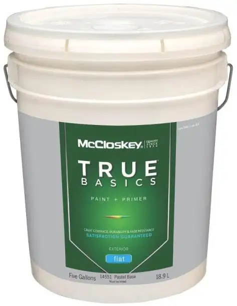 McCloskey 14551 True Basics Exterior Latex Flat Paint