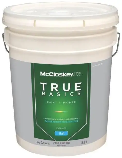 McCloskey 14553 True Basics Exterior Latex Flat Paint