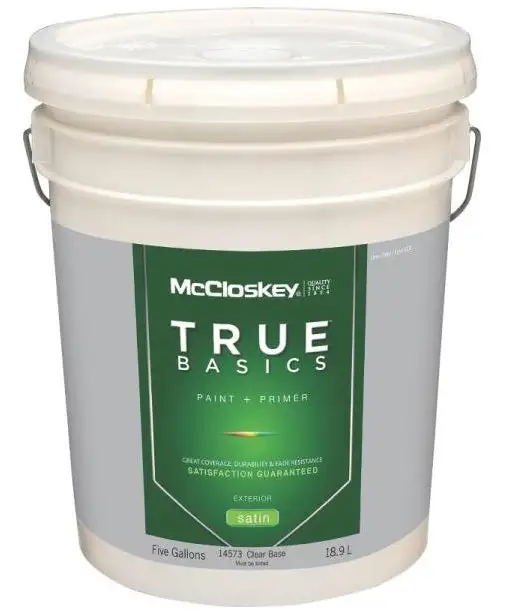 McCloskey 14573 True Basics Exterior Latex Satin Paint