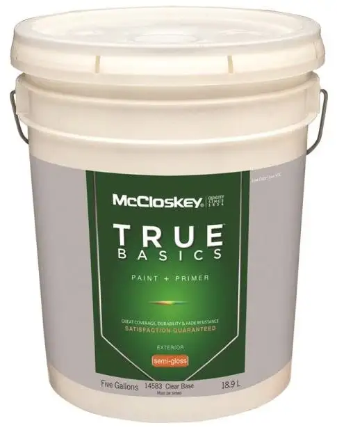 McCloskey 14583 True Basics Exterior Latex Semi-Gloss Paint