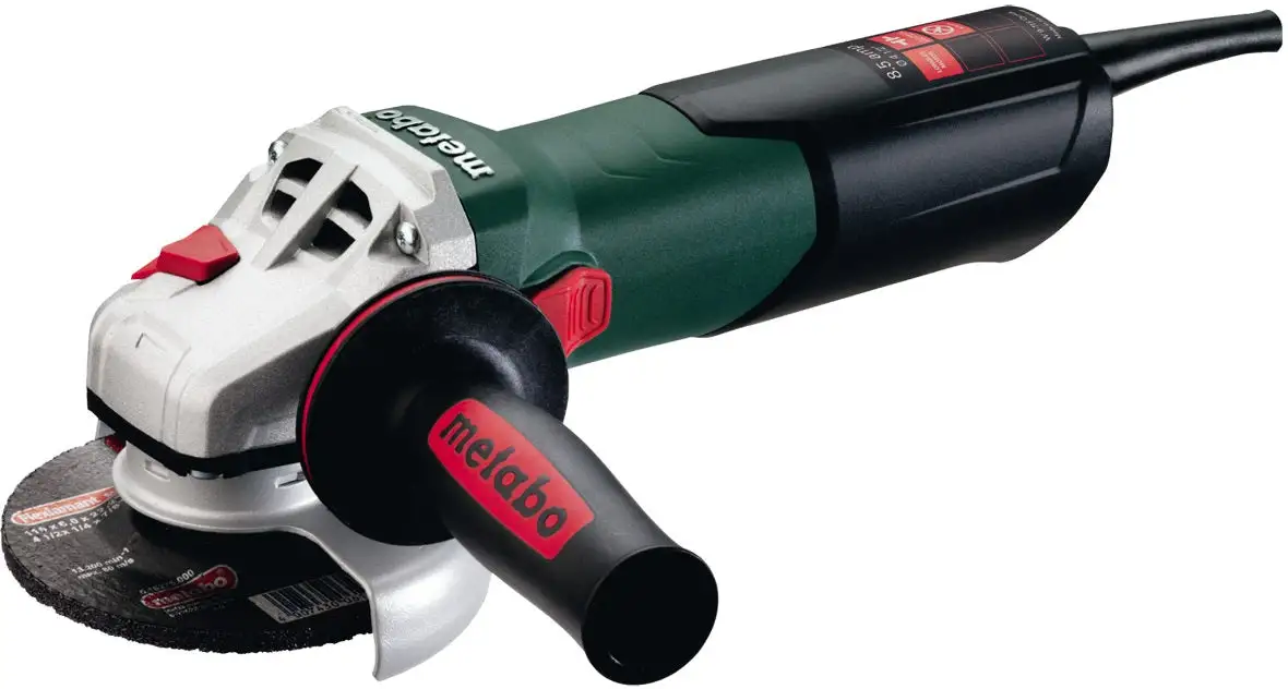 Metabo W9-115Q Angle Grinder with Lock-On Sliding Switch