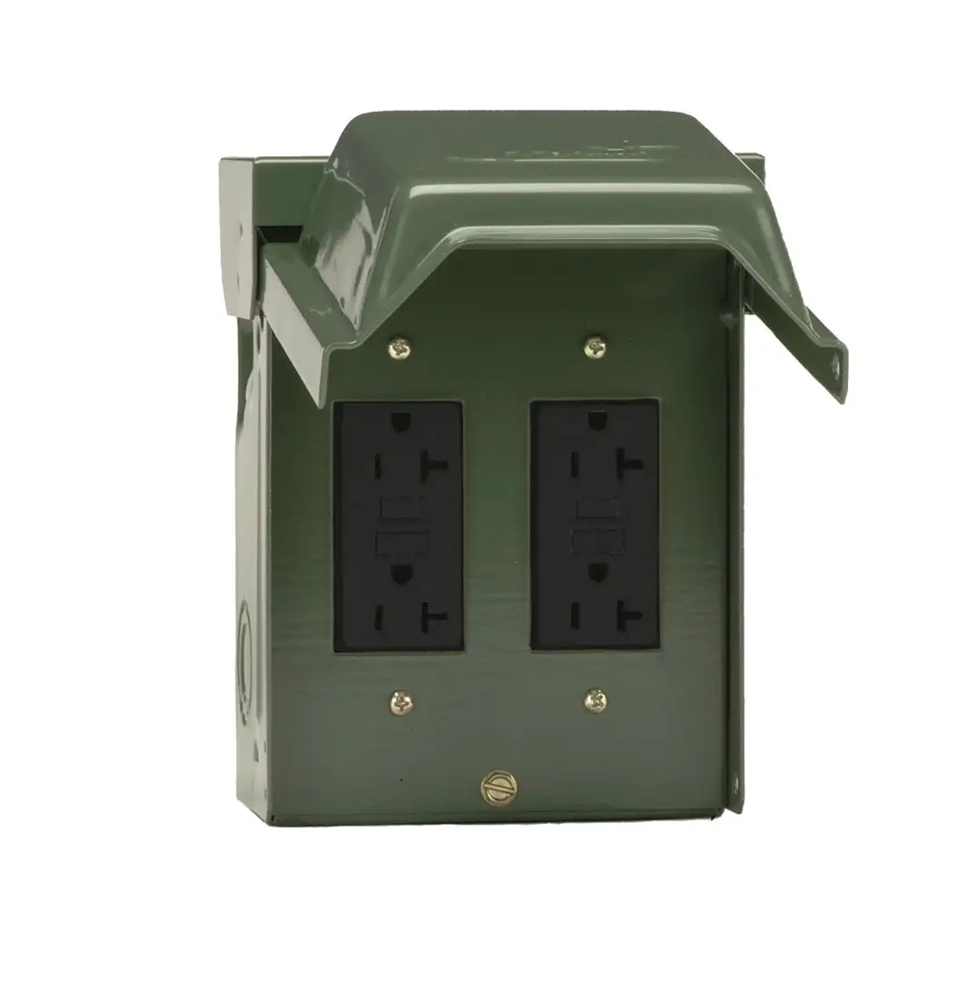 Midwest Electric U012010GRP Backyard Outlet With GFI Receptacle