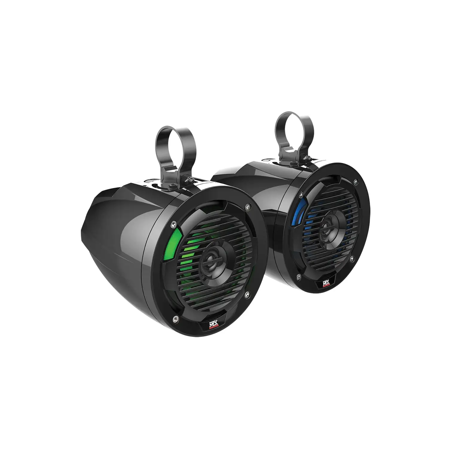 MTX MUD65PL Mud Series 6.5 Inch 50 Watt Cage Mount Coaxial RGB LED Speaker Pair