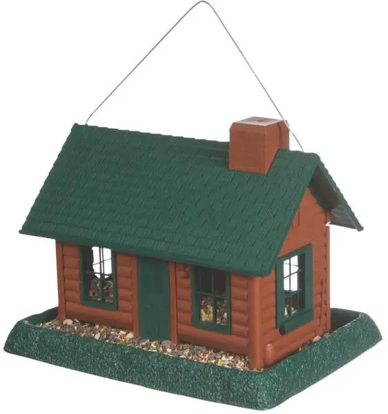 North States 9063 Large Log Cabin Birdfeeder