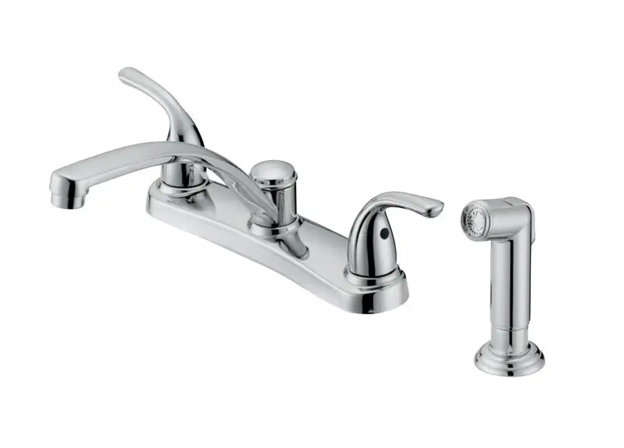 Oakbrook F8F11034CP-ACA1 Two Handle Kitchen Faucet With Side Matching Spray