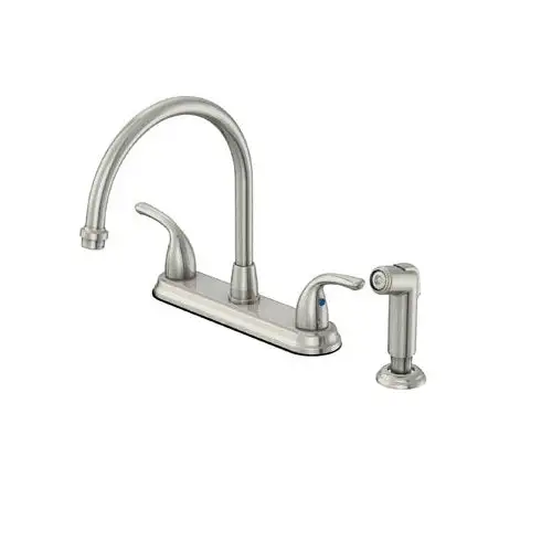 OakBrook F8FA0001ND-ACA1 Pacifica 2 Handle Kitchen Faucet With Side Spray