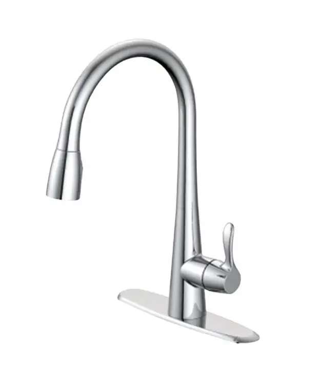 OakBrook FP4A0061CP-ACA1 Vela 1 Handle Kitchen Faucet With Pulldown Spray