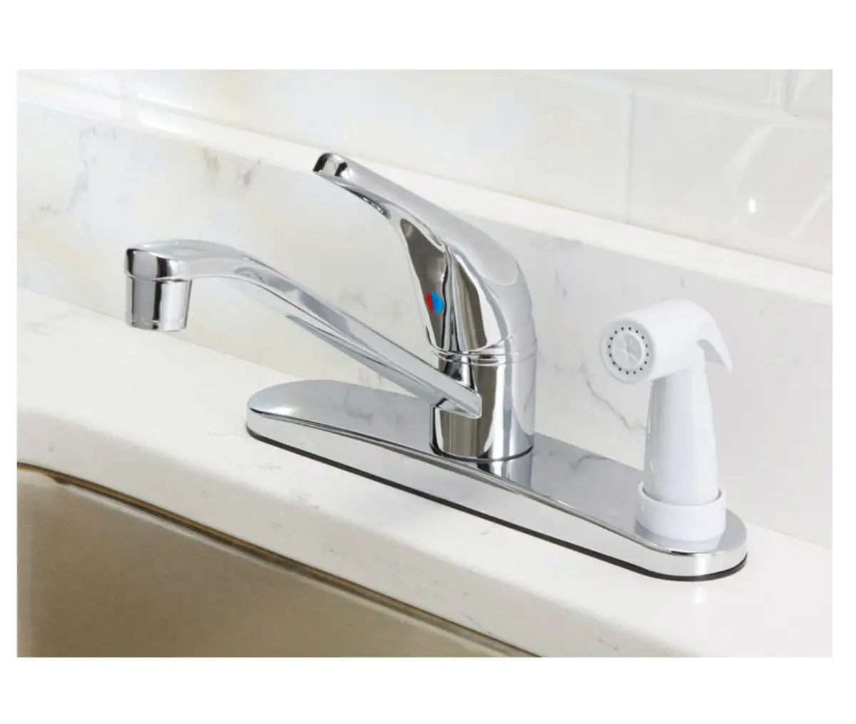 OakBrook FS610045CP-ACA1 Single Handle Kitchen Faucet With Side Spray