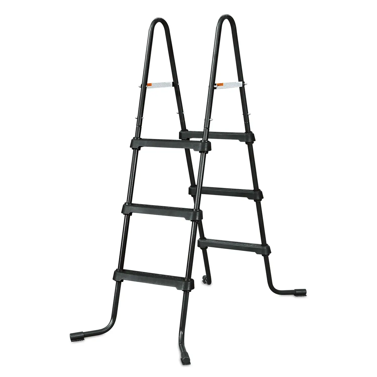 Summer Waves 36 Inch SureStep Outdoor Above Ground Swimming Pool Ladder, Black