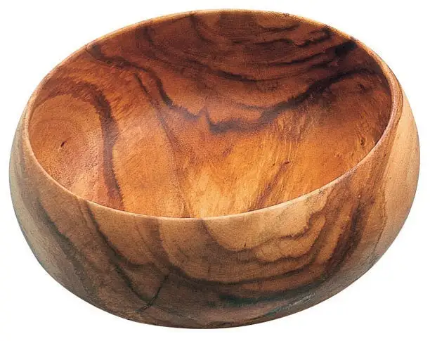 Pacific Merchants Acaciaware K0466 Acacia Wood Round Calabash Bowl