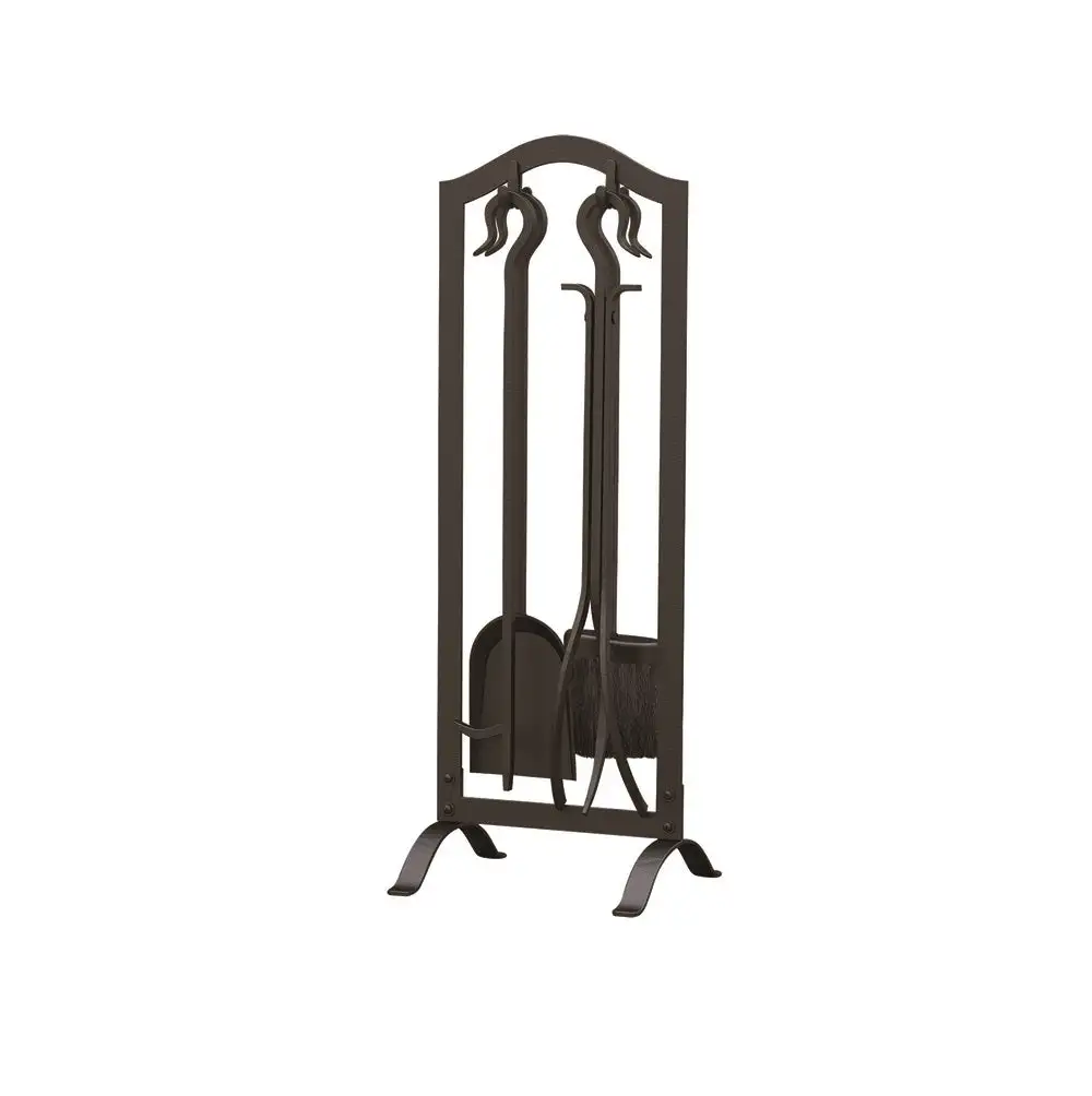 Panacea 15016 Black Antique Steel Fireplace Tool Set