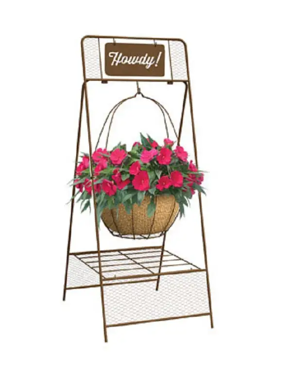 Panacea 88108 Welcome Basket Hanger/Plant Stand