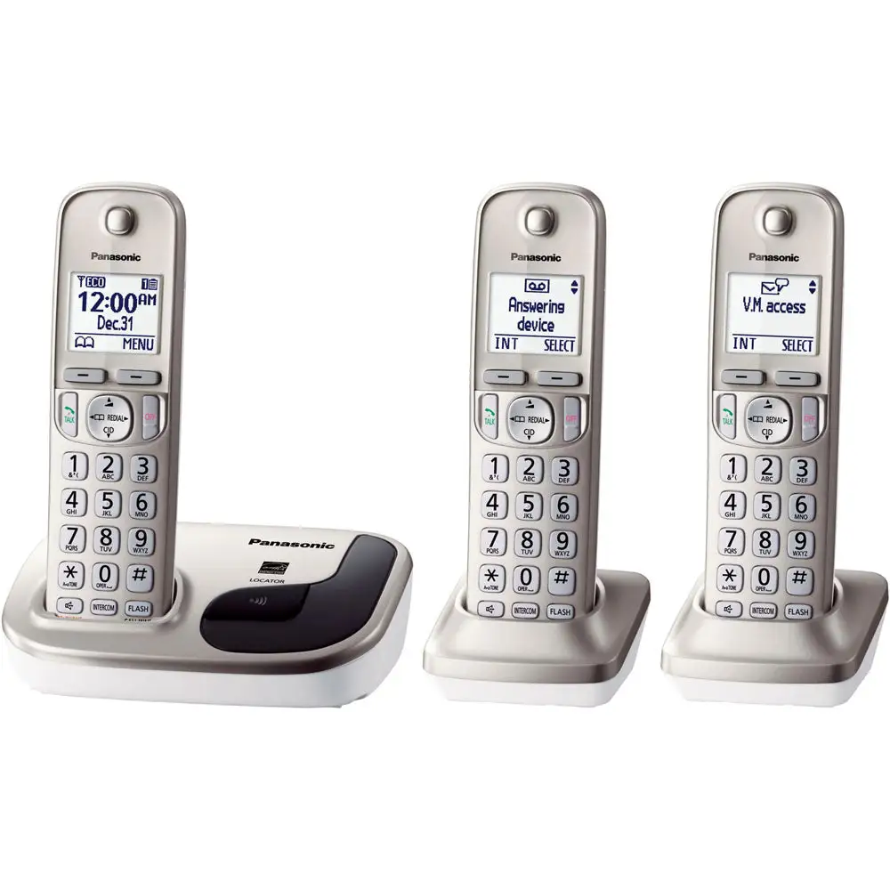 Panasonic KX-TGD213N Expandable Digital Cordless Phone with 3 Handsets