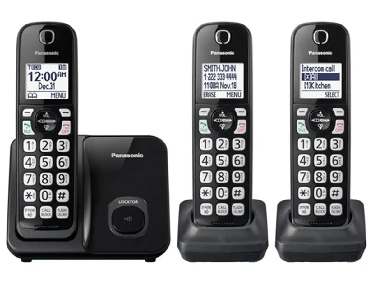 Panasonic KX-TGD513B Expandable Cordless Phone With 3 Handsets