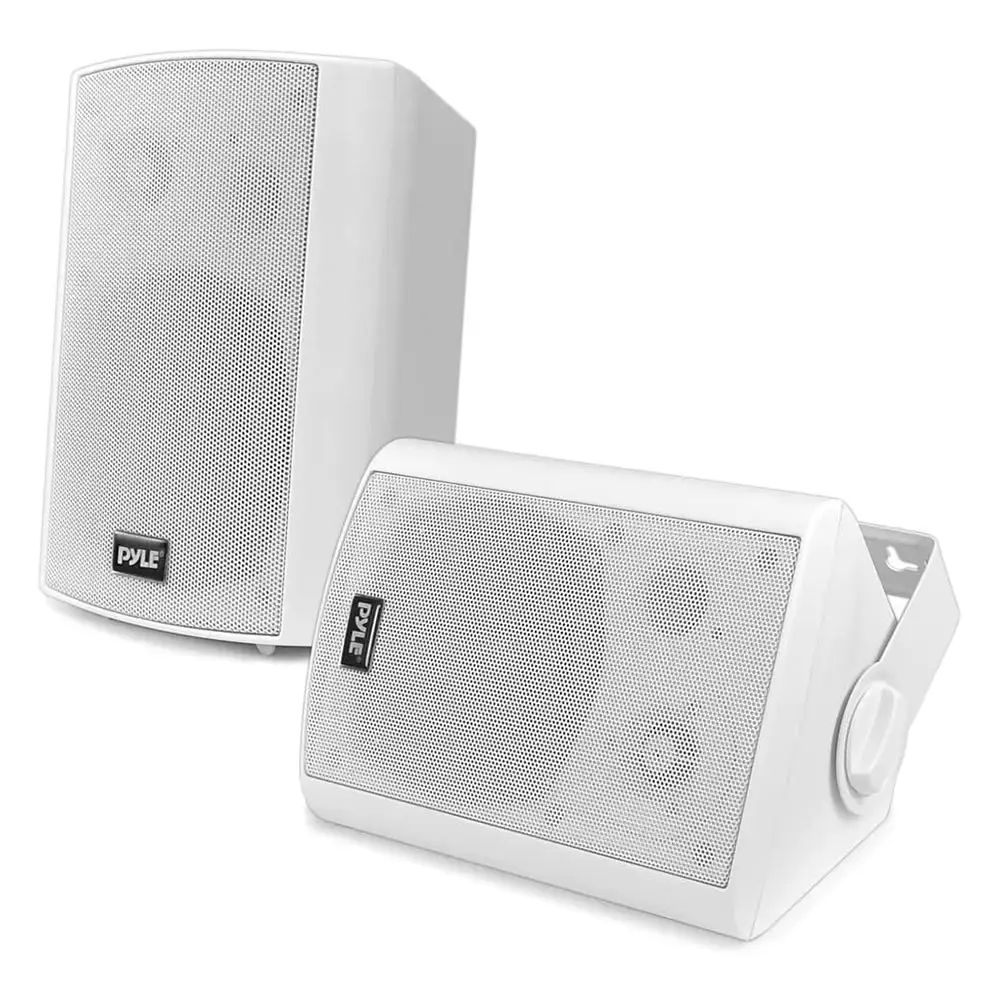 Pyle PDWR51BTWT Bluetooth Indoor Outdoor 5.25" Speaker System, White (2 Pack)