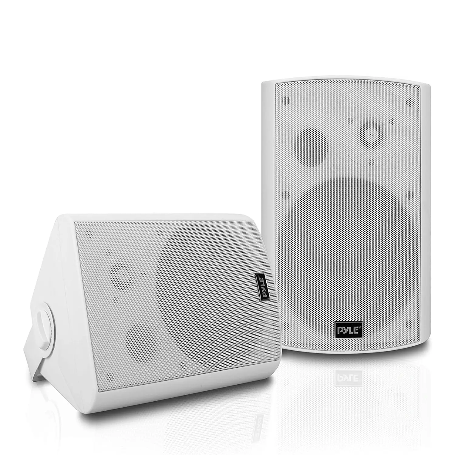 Pyle PDWR61BTWT Bluetooth Indoor Outdoor 6.5 Inch Speaker System, White (2 Pack)