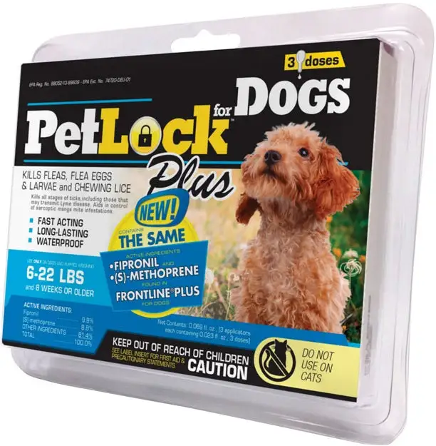 PetLock 183000 Plus Flea And Tick Drops Liquid For Dogs