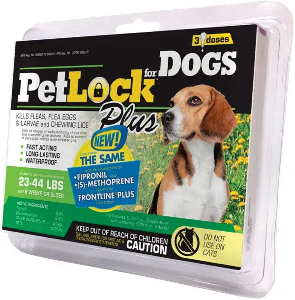 PetLock 183001 Plus Flea And Tick Drops Liquid For Dogs