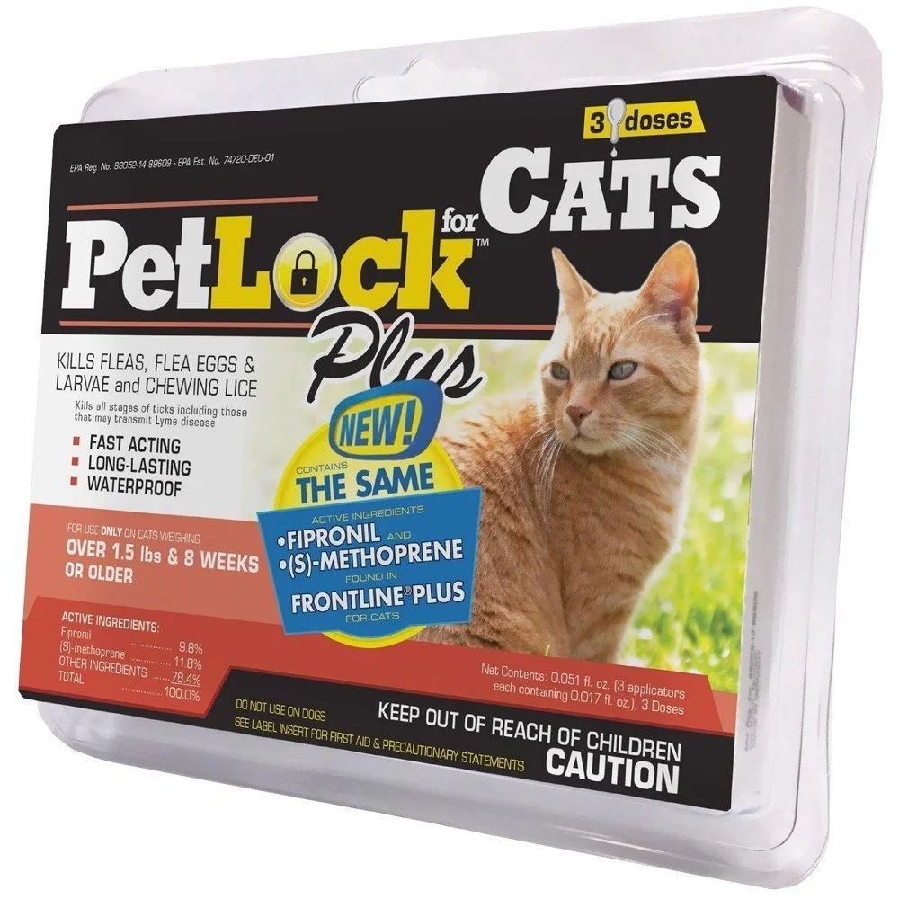 PetLock Plus 183004 Flea and Tick Drops for Cats