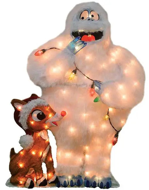 Product Works 20305 Christmas Pre-Lit Rudolph & Bumble Yard Art