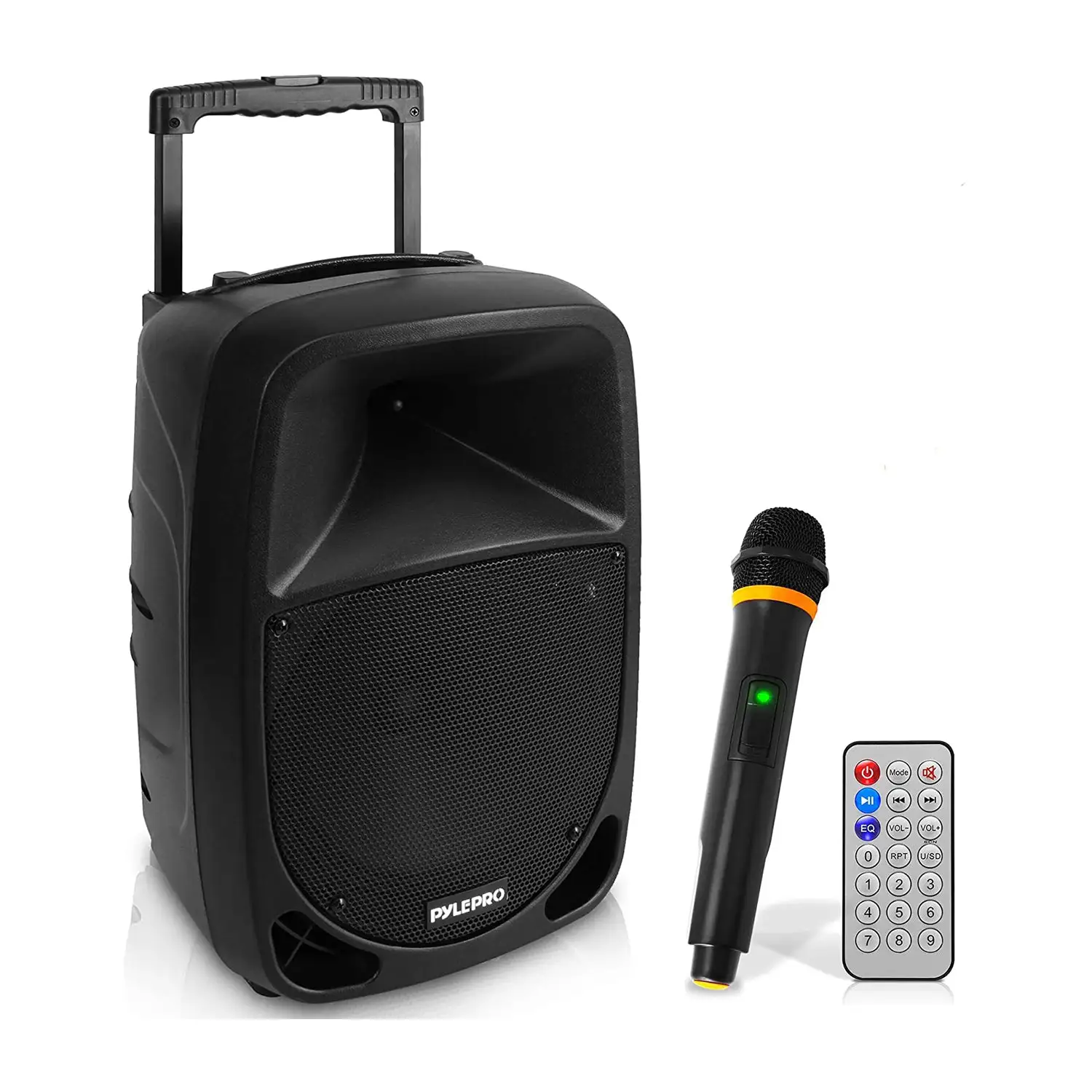 Pyle PSBT105A Bluetooth Portable Stereo Karaoke Speaker with Wireless Microphone