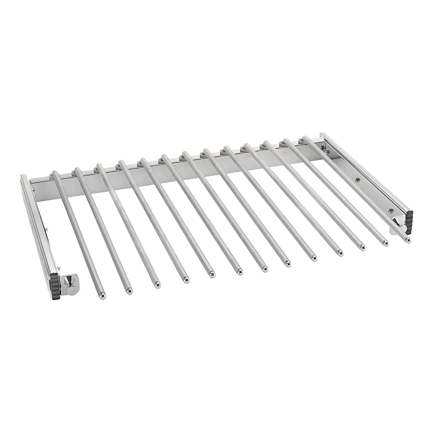 Rev-A-Shelf 24" Pullout Closet Wire Pant Rack for 13 Pairs, Chrome, PSC-2414CR