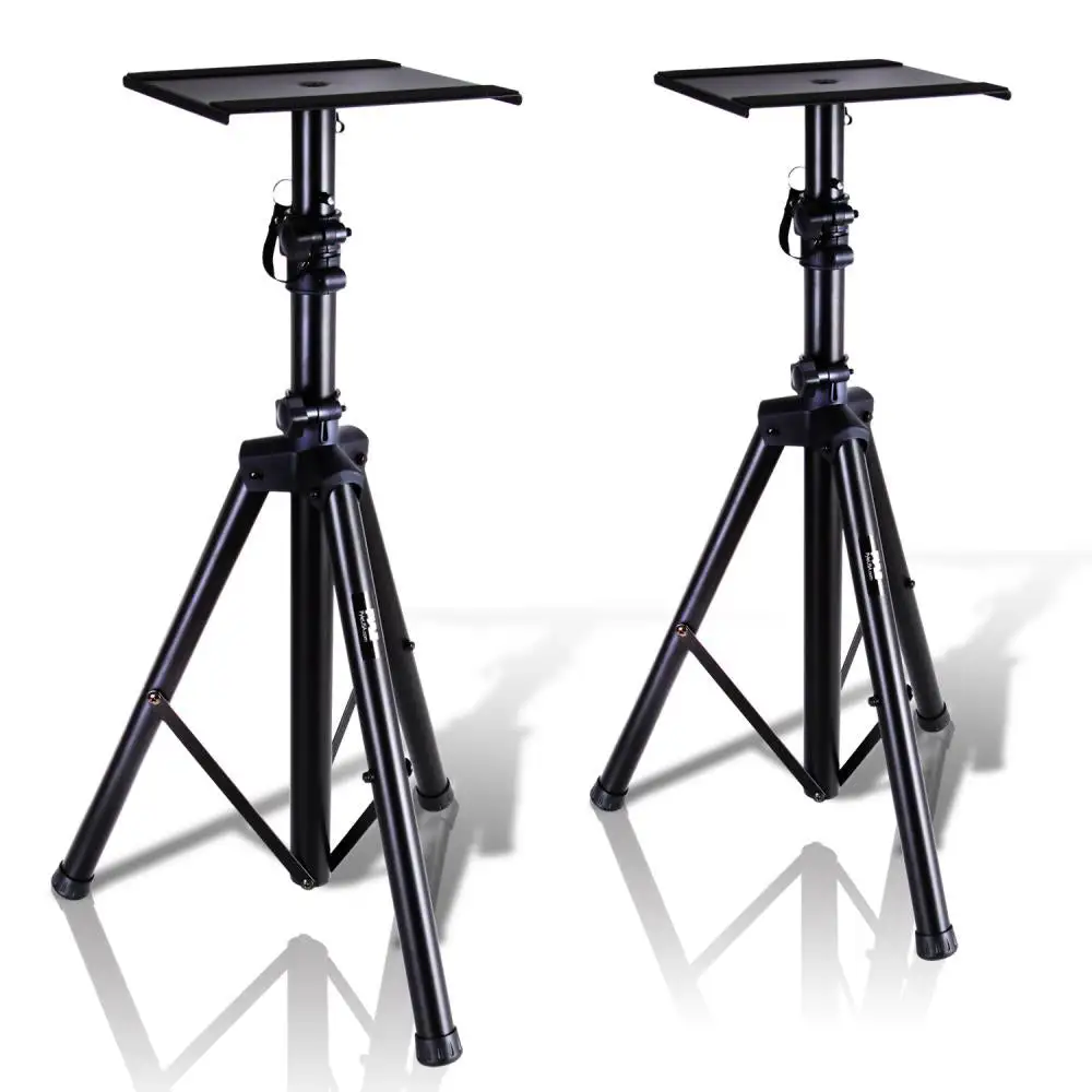 Pyle PSTND32 Universal Tripod Dual Studio Monitor Speaker Stand Mount Kit, Pair