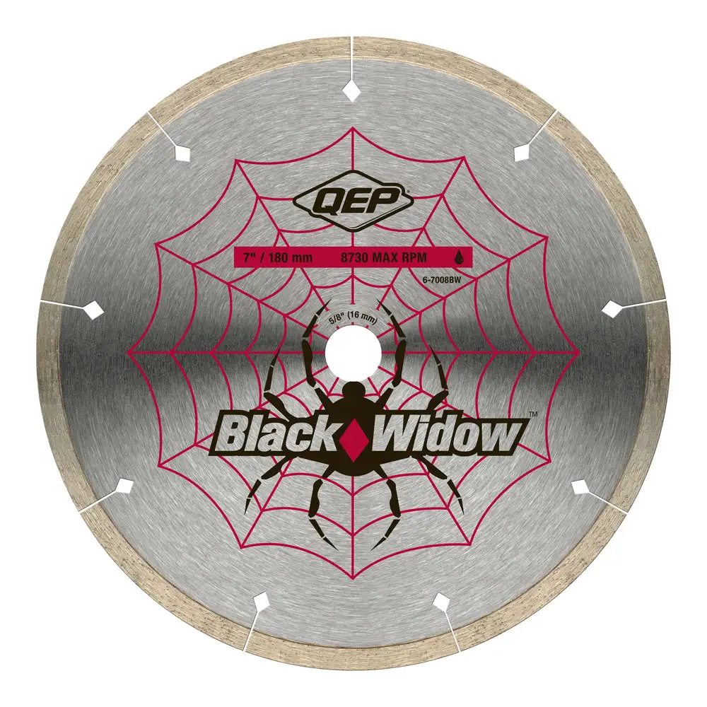 QEP 6-7008BW Black Widow Micro-Segmented Rim Diamond Blade