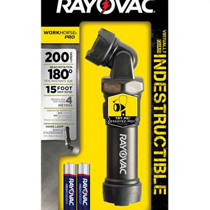 Rayovac DIYSL4AA-B Workhorse Pro LED Flashlight