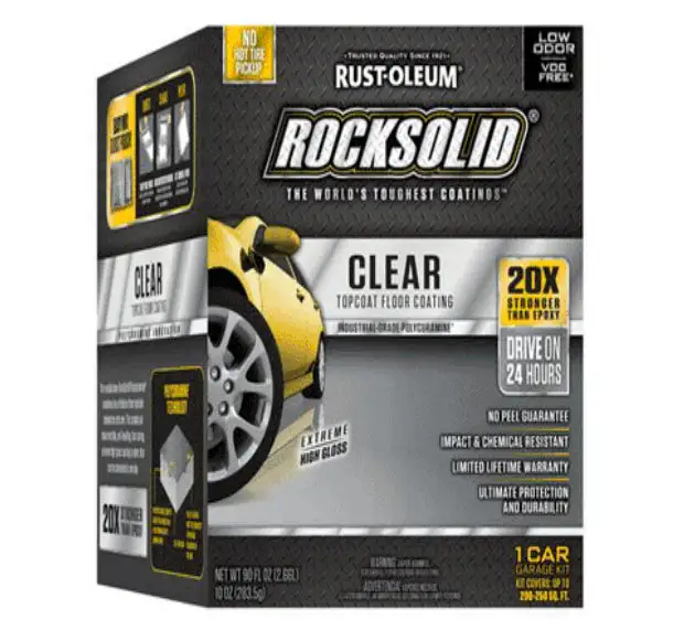 RockSolid 282829 Clear Polycuramine Top Coat Garage Floor Coating Kit