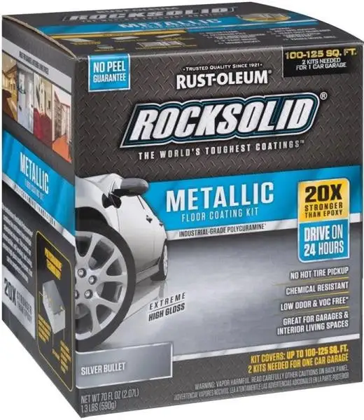 RockSolid 286893 Metallic Silver Bullet Garage Floor Kit