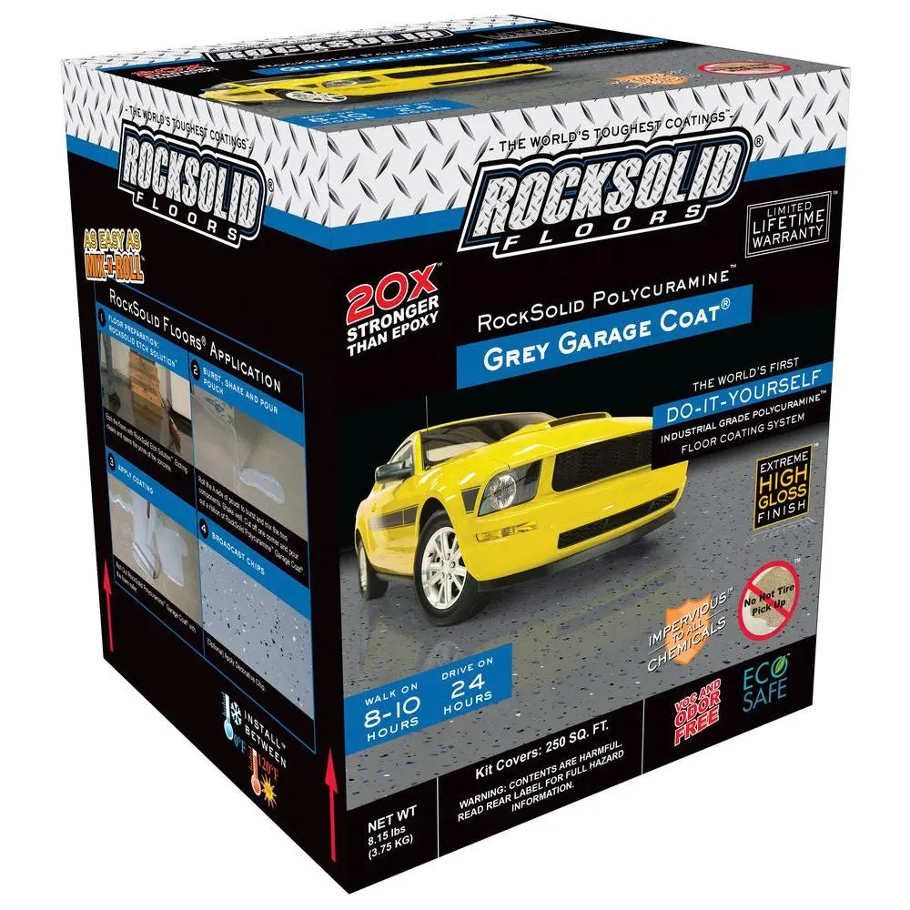 RockSolid 60003 Gray Polycuramine Garage Floor Coating Kit