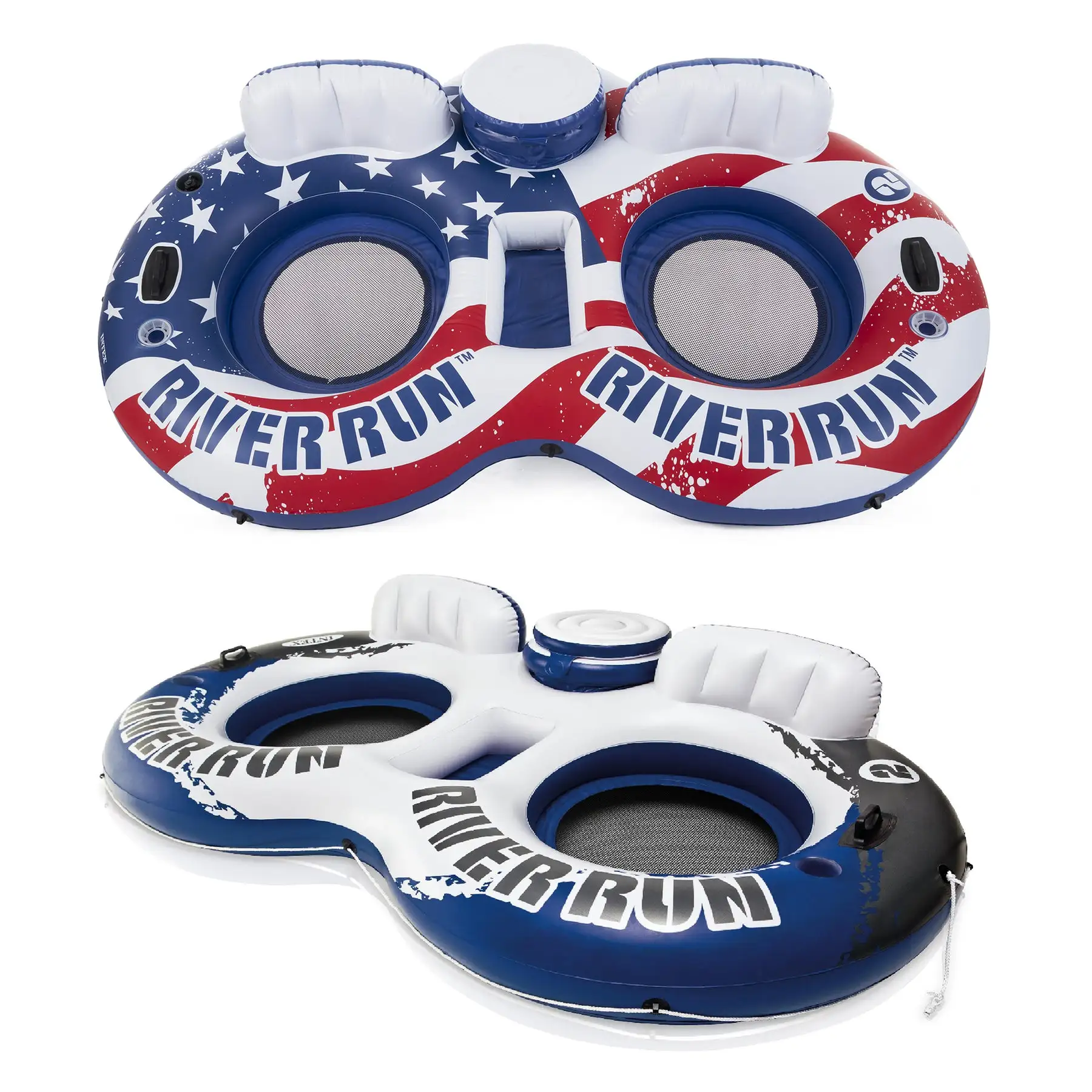 Intex American Flag 2 Person Float & River Run II 2 Person Float